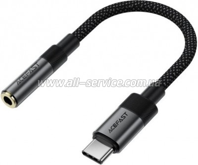 ������� USB-C to 3.5mm F 0.15m DAC audio black Acefast (6974316285281)