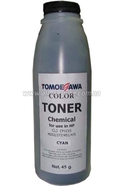 Тонер Tomoegawa HP CLJ CP1215/ M252/ 277/ 451/ 475 Chemical бутль 45 гр Cyan (THP1215C45) Тонер Tomoegawa HP CLJ CP1215/ M252/ 277/ 451/ 475 Chemical бутль 45 гр Cyan (THP1215C45)