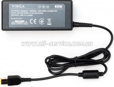 ���� ������� � �������� Vinga Lenovo 65W 20V 3.25� square with pin (VPA-2032-LNSQ01-101)