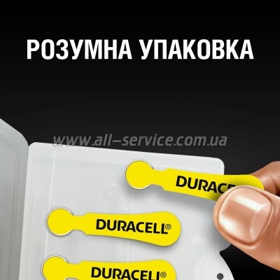 ��������� ��� ��������� �������� Duracell P10 / PR536 Zinc Air * 6 (5007510/ 5011445)