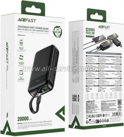   Acefast 20000mAh Black (6974316283966)