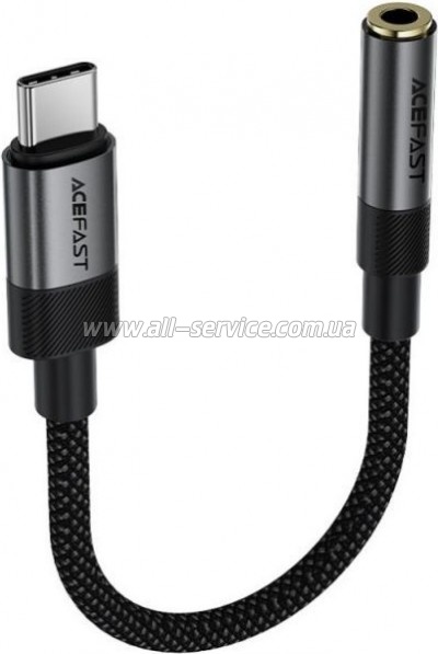 ������� USB-C to 3.5mm F 0.15m DAC audio black Acefast (6974316285281)