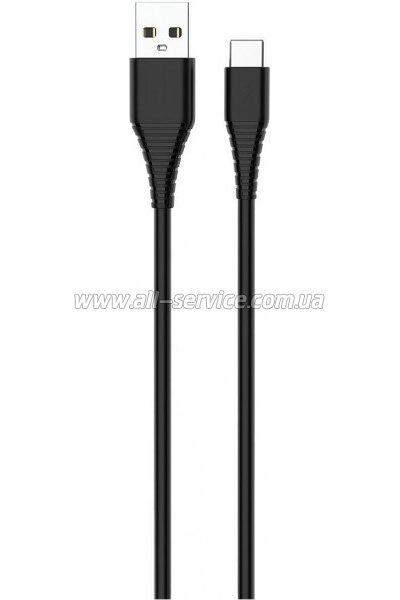���� ������ USB 2.0 AM to USB-C 1.0m black ColorWay (CW-CBUC026-BK)