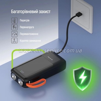 ������� ������������� ColorWay 20000mAh PowerHub PD 22.5W Black (CW-PB200LP07BK)