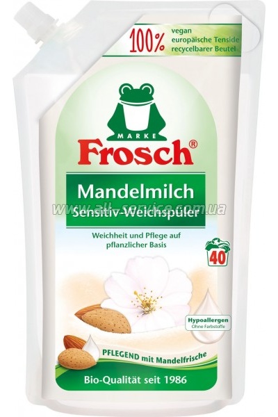 Кондиционер для белья Frosch Миндальное Молочко 1 л (4001499193255/ 4001499957536) Кондиционер для белья Frosch Миндальное Молочко 1 л (4001499193255/ 4001499957536)