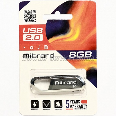  Mibrand 8GB Aligator Grey USB 2.0 (MI2.0/AL8U7G)