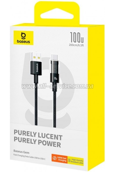 ���� ������ USB-C to USB-C 2.0m 100W black Baseus (P10373000111-01)
