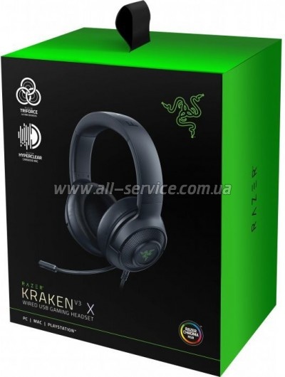  Razer Kraken V3 X USB Black (RZ04-03750300-R3M1)