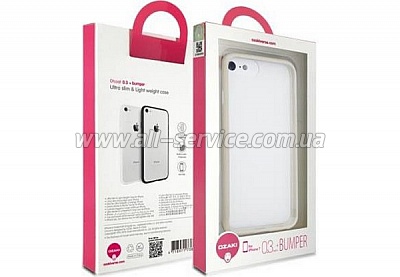  O!coat 0.3+bumper case for iPhone 7 White (OC738WH)