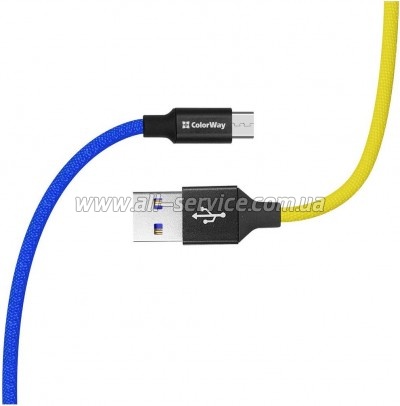 ���� ������ ColorWay USB 2.0 AM to Micro 5P 1.0m National (CW-CBUM052-BLY)