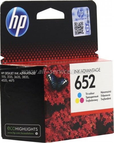 �������� HP �652 DJ Ink Advantage 1115/ 2135/ 3635/ 3835 Color (F6V24AE)