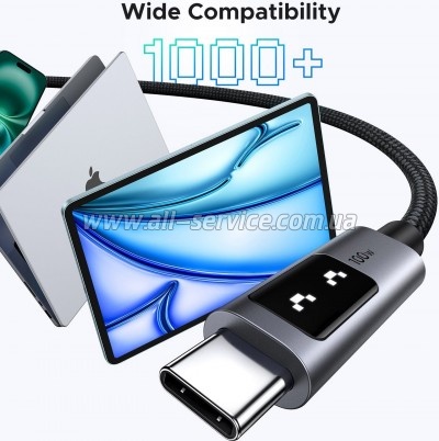 ���� ������ USB-C to USB-C 1.0m PD 100W L509 black Ugreen (35501)