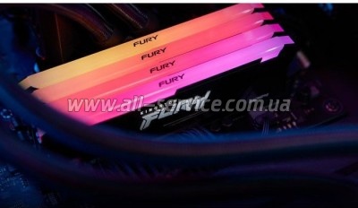     DDR4 64GB (2x32GB) 3200 MHz Beast RGB Black Kingston Fury (ex.HyperX) (KF432C16BB2AK2/64)