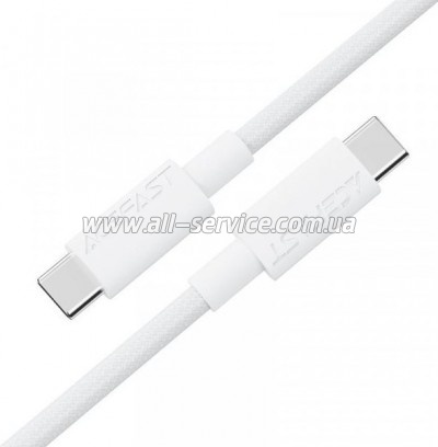 ���� ������ USB-C to USB-C 1.2m 3A white Acefast (6974316284253)