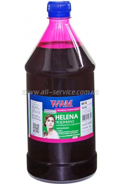 Чернила WWM 1000г HP HELENA Magenta Водорастворимые с расширенной совместимостью (HU/M-4) Чернила WWM 1000г HP HELENA Magenta Водорастворимые с расширенной совместимостью (HU/M-4)
