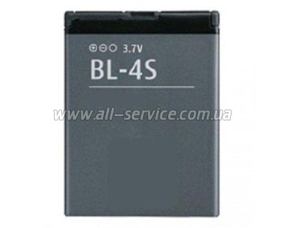 Аккумулятор PowerPlant Nokia BL-4S (2680,3600,7020,X3) (DV00DV6041) Аккумулятор PowerPlant Nokia BL-4S (2680,3600,7020,X3) (DV00DV6041)