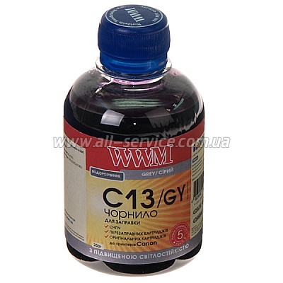 Чернила WWM (200 г) CANON CL-511/ 513/ CLI-521/ CLI-426 (Gray) C13/GY Чернила WWM (200 г) CANON CL-511/ 513/ CLI-521/ CLI-426 (Gray) C13/GY