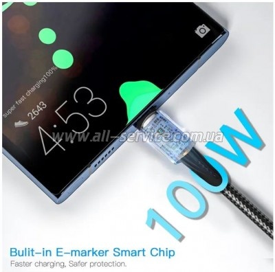 ���� ������ USB-C to USB-C 2.0m 100W black Essager (EXCTT1-CGA01)