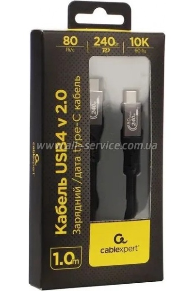���� ������ USB-C to USB-C 1.0m USB4 240W 16K60Hz braided Cablexpert (CCBP-USB4.2-CMCM240-1M)