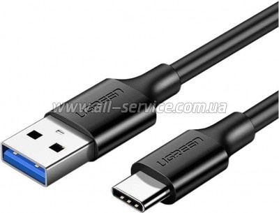 ���� ������ USB 3.0 AM to USB-C 0.5m 3A US184 black Ugreen (20881)