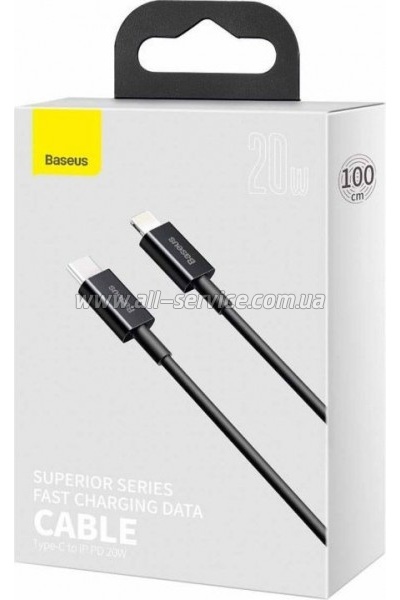 ���� ������ USB-C to Lightning 1.0m 20W Superior Series Black Baseus (CATLYS-A01)