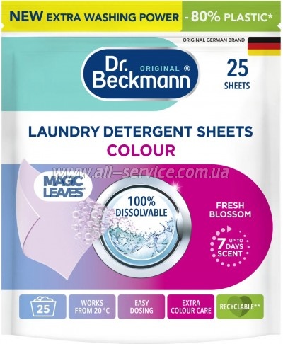 Салфетки для стирки Dr. Beckmann Magic Leaves для цветной ткани 25 шт. (4008455585215) Салфетки для стирки Dr. Beckmann Magic Leaves для цветной ткани 25 шт. (4008455585215)