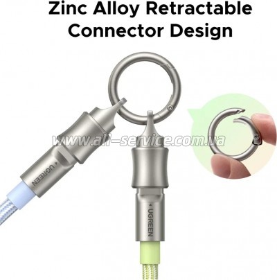 ���� ������ USB-C to USB-C 1.2m 60W green Ugreen (35500)