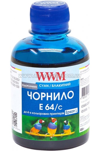 Чернила WWM Epson L110/ L210/ L355 200г Cyan (E64/C) Чернила WWM Epson L110/ L210/ L355 200г Cyan (E64/C)
