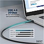 ���� ������ USB-C to USB-C 2.0m USB 4.0 Gen2 20G 240W 8K silicone black Digitus (AK-300344-020-S)