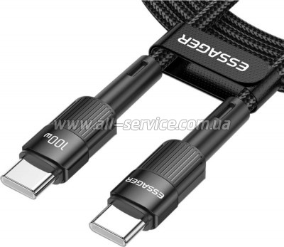 ���� ������ USB-C to USB-C 2.0m 100W black Essager (EXCTT1-XCA01)