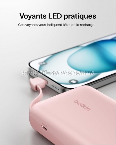 ������� ������������� Belkin 10000mAh 20W Pink (BPB021HQPK)