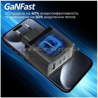 �������� ������� Promate powerport-45 45W Black (powerport-45.black)