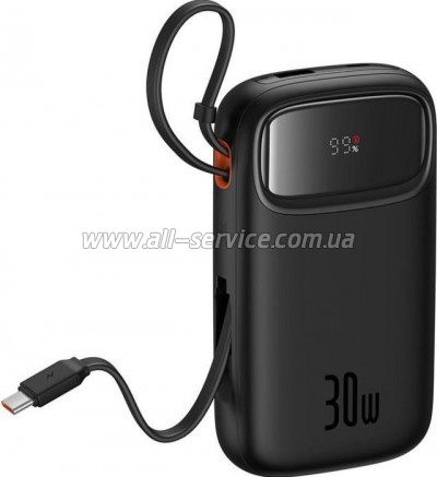   Baseus QPow2 20000mAh 30W, with 2*Type-C Cable, Black (P10055009113-00)