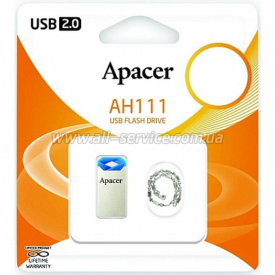 ������ Apacer 16GB AH111 Crystal RP USB2.0 (AP16GAH111CR-1)