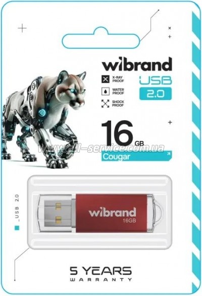  Wibrand 16GB Cougar Red USB 2.0 (WI2.0/CU16P1R)
