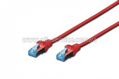 Патч корд Digitus CAT.5e, SF-UTP, 0.5м, AWG 26/7 (DK-1531-005/R) red Патч корд Digitus CAT.5e, SF-UTP, 0.5м, AWG 26/7 (DK-1531-005/R) red