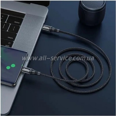 ���� ������ USB-C to USB-C 2.0m 100W silicone X50 Exquisito black HOCO (6931474734402)