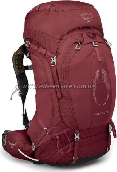 Рюкзак туристический Osprey Aura AG 65 berry sorbet red - WM/L - червоний (009.2798) Рюкзак туристический Osprey Aura AG 65 berry sorbet red - WM/L - червоний (009.2798)