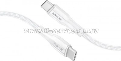 ���� ������ USB-C to USB-C 2.0m 3A xCord-CC200 white Promate (xcord-cc200.white)