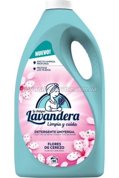 Гель для стирки La Antigua Lavandera Цветение вишни 4.5 л (8435495820536) Гель для стирки La Antigua Lavandera Цветение вишни 4.5 л (8435495820536)