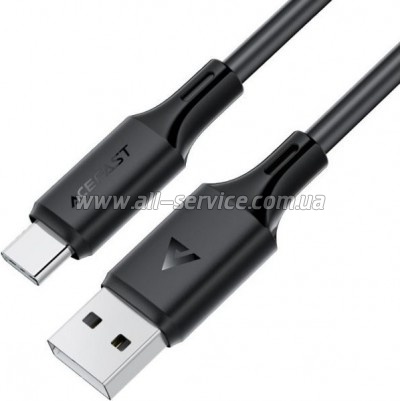 Дата кабель USB 2.0 AM to USB-C 1.2m 3A 60W silicone black Acefast (6974316284178) Дата кабель USB 2.0 AM to USB-C 1.2m 3A 60W silicone black Acefast (6974316284178)