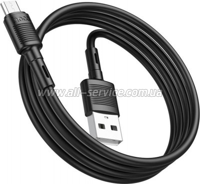 ���� ������ USB 2.0 AM to Micro 5P 1.0m 2.4A PVC X83 black HOCO (6931474770882)