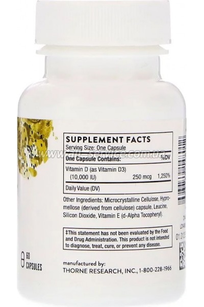  Thorne Research  D3, 10 000,  D-10,000, 60  (THR-14801)