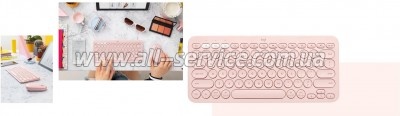  Logitech K380s Multi-Device Bluetooth UA Rose (920-011853)