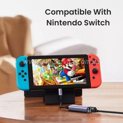 ������� USB-C to RJ45 Ethernet 1000Mbps gray Ugreen (40322)