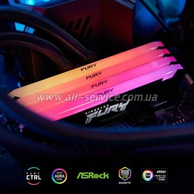     DDR4 16GB 3200 MHz Beast RGB Kingston Fury (ex.HyperX) (KF432C16BB2A/16)