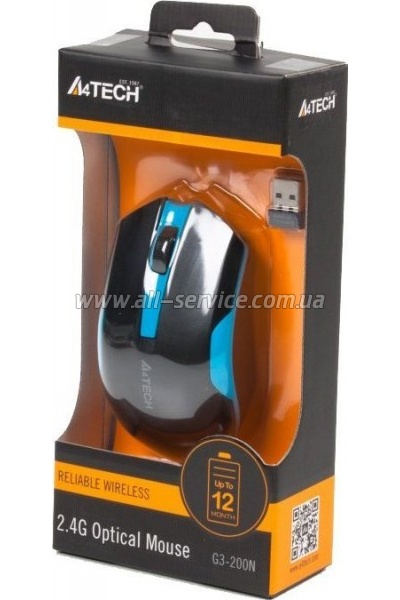  A4Tech G3-200N Black+Blue