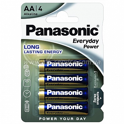  Panasonic EVERYDAY POWER AA BLI 4 ALKALINE (LR6REE/4BR)