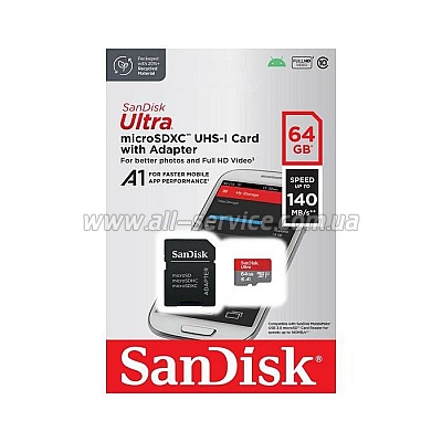   SanDisk 64GB microSD class 10 UHS-I Ultra (SDSQUAB-064G-GN6MA)