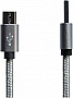 ���� ������ USB 2.0 AM to Micro 5P 1.0m Grey/Black Grand-X (FM02)